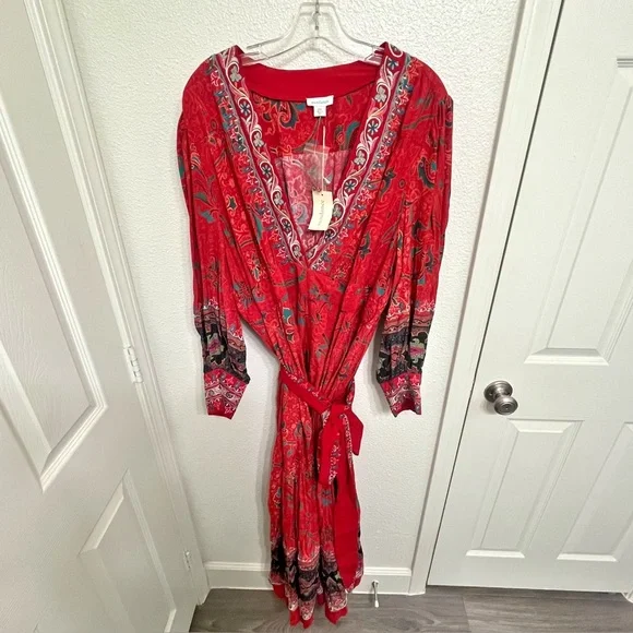 Sundance Le Grand Amour Red Maxi Boho Embroidered Dress XXL - threedaughtersproperties.com Sundance Le Grand Amour Red Maxi Boho Embroidered Dress XXL - threedaughtersproperties.com